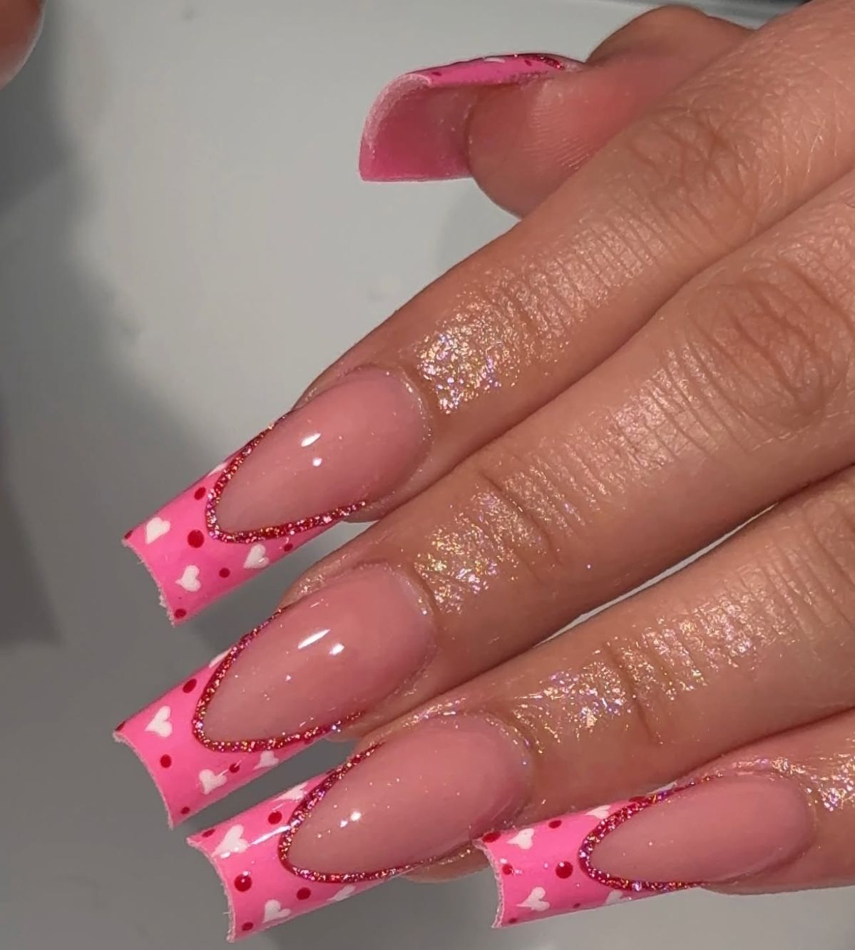 pink sweetheart nails