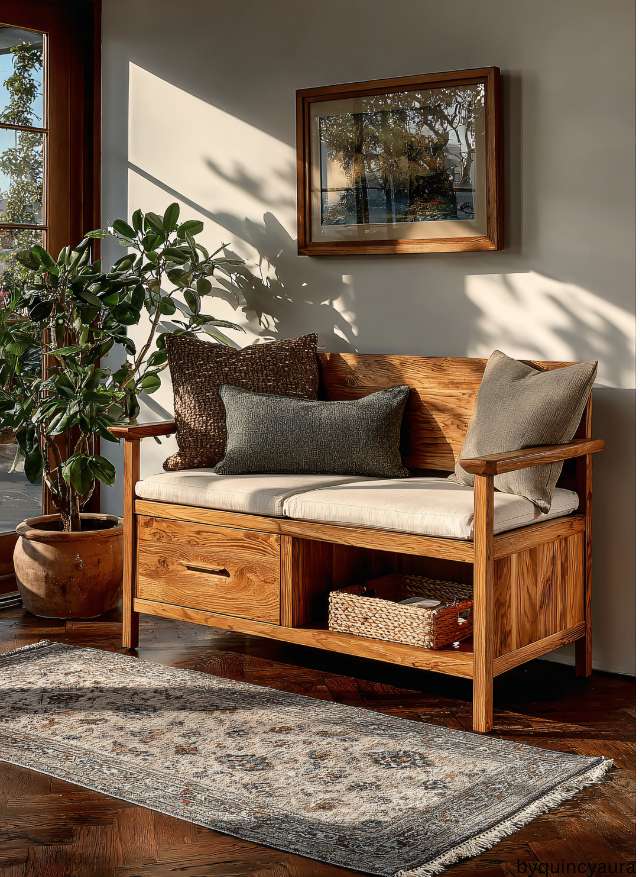 vintage wooden coffee table living room