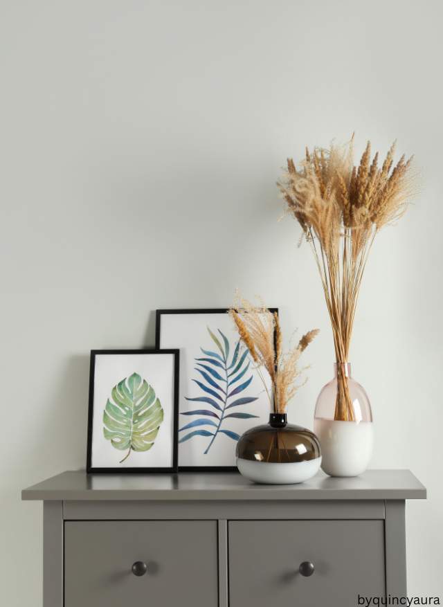 Minimal dresser styling in small spaces