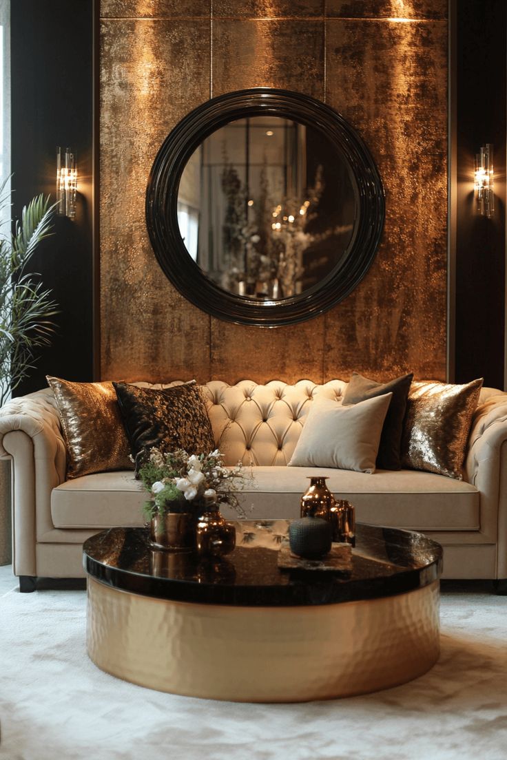 vintage with gold accent decor