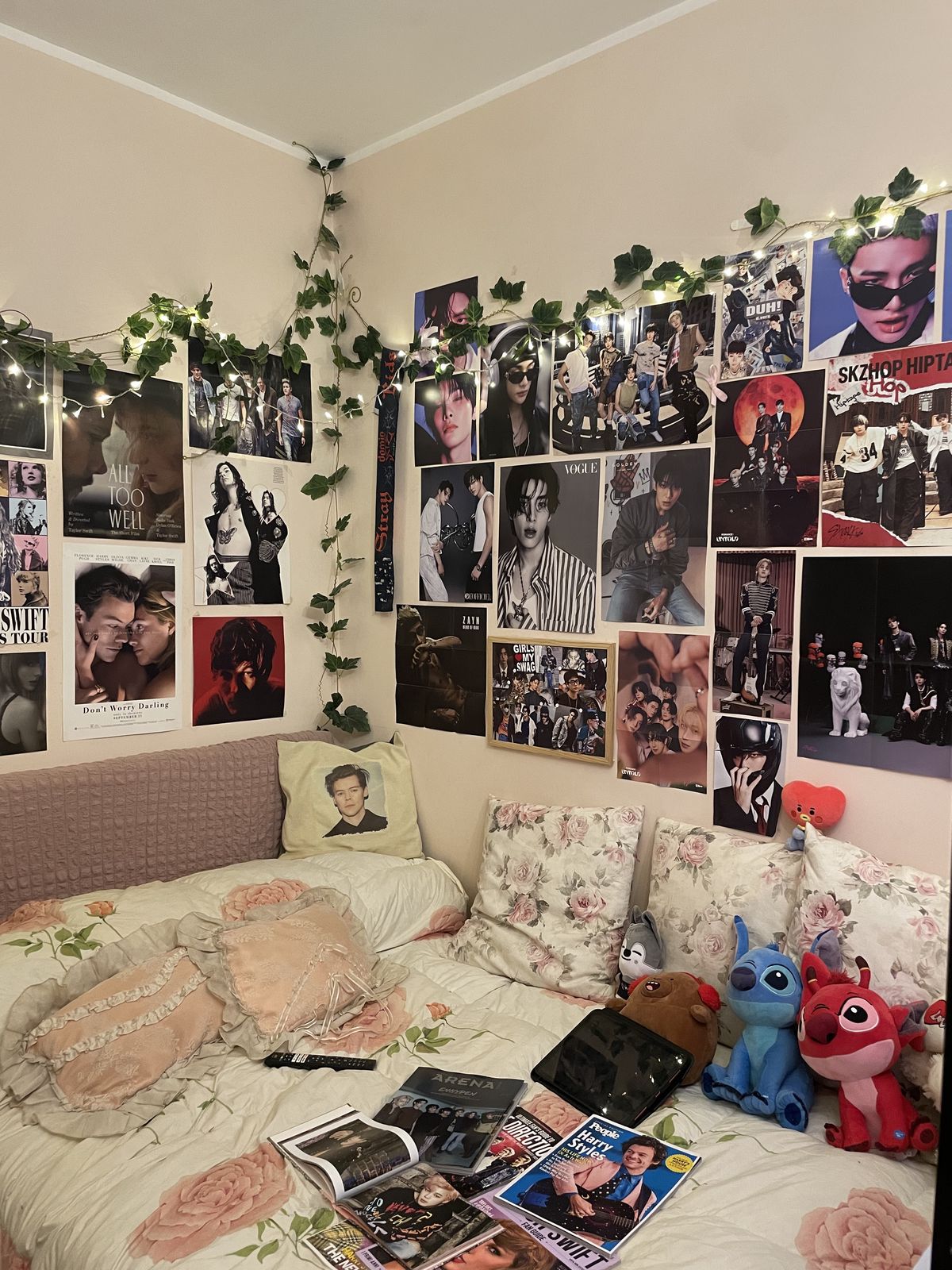 Teen girl bedroom with K-Pop and K-Drama inspired decor