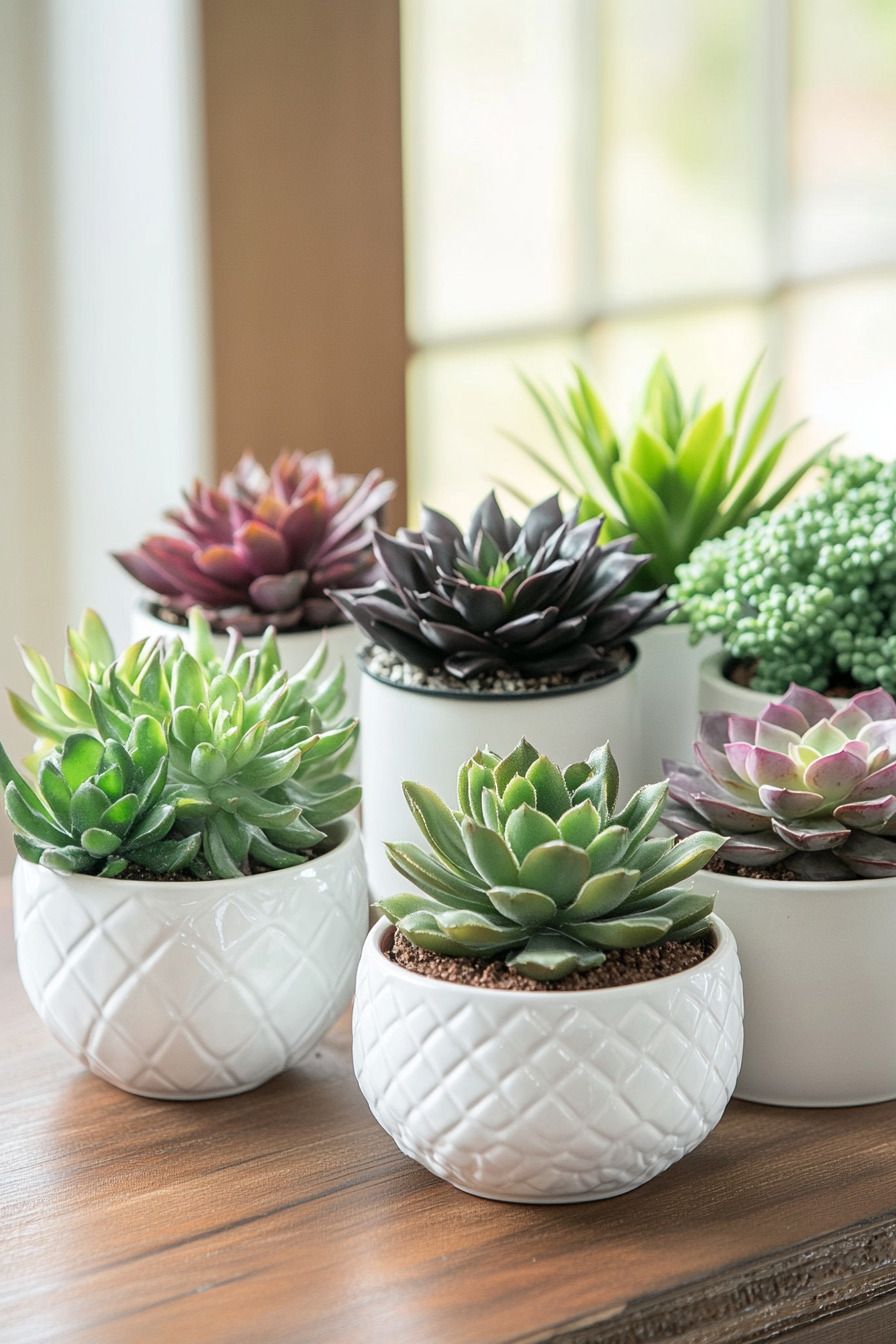 mall green potted plants.