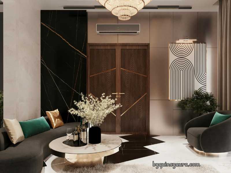 A luxurious living room