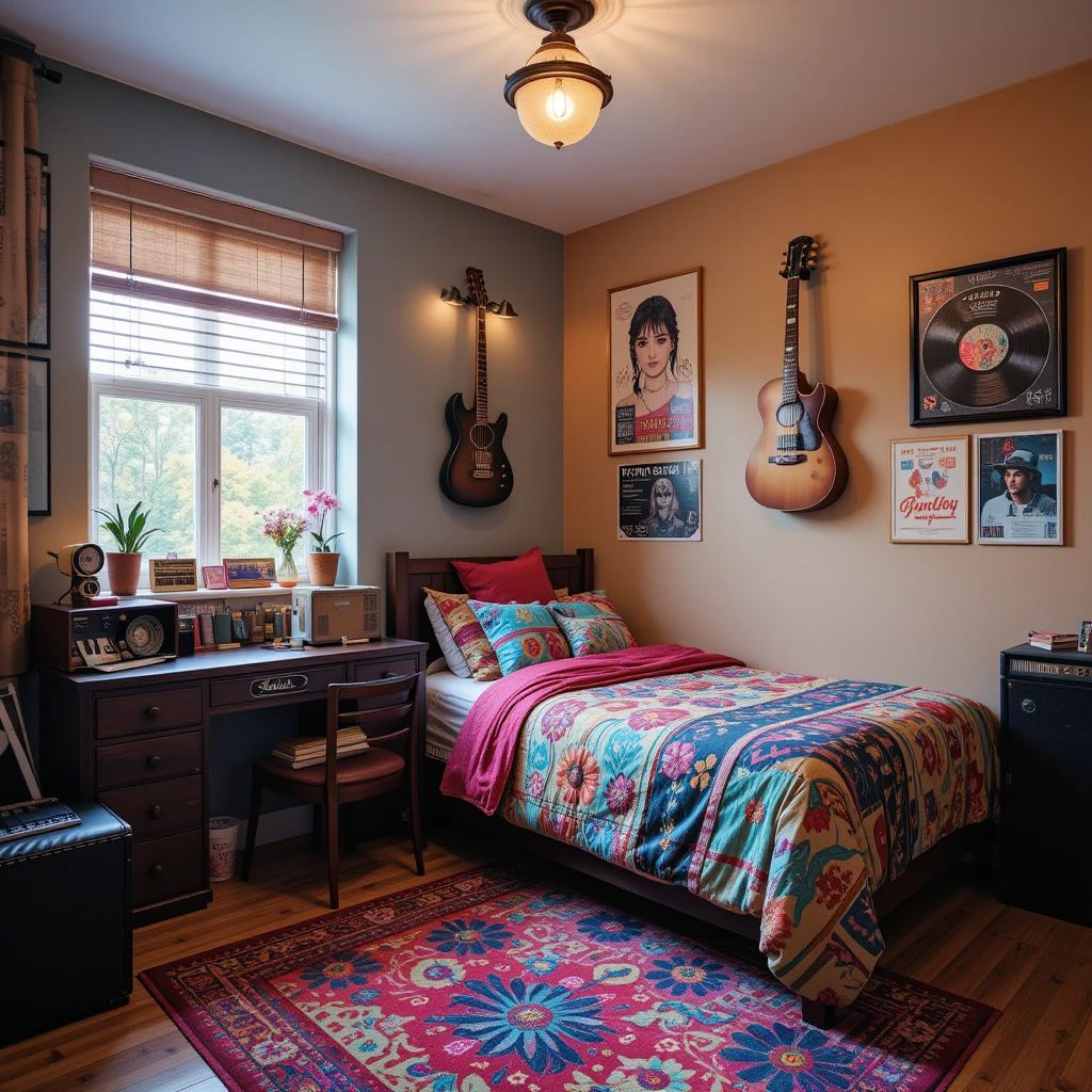 music inspired teen bedroom 
