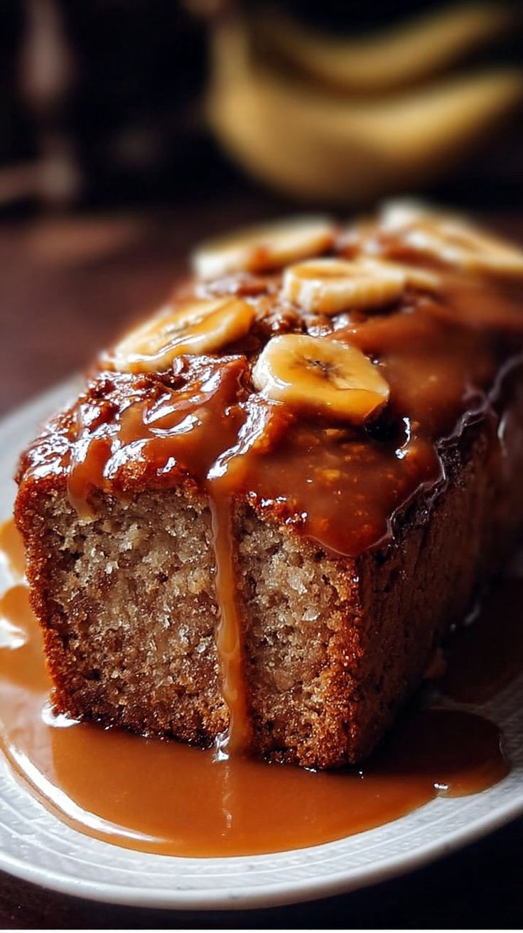 Banana Bread with honey glaze