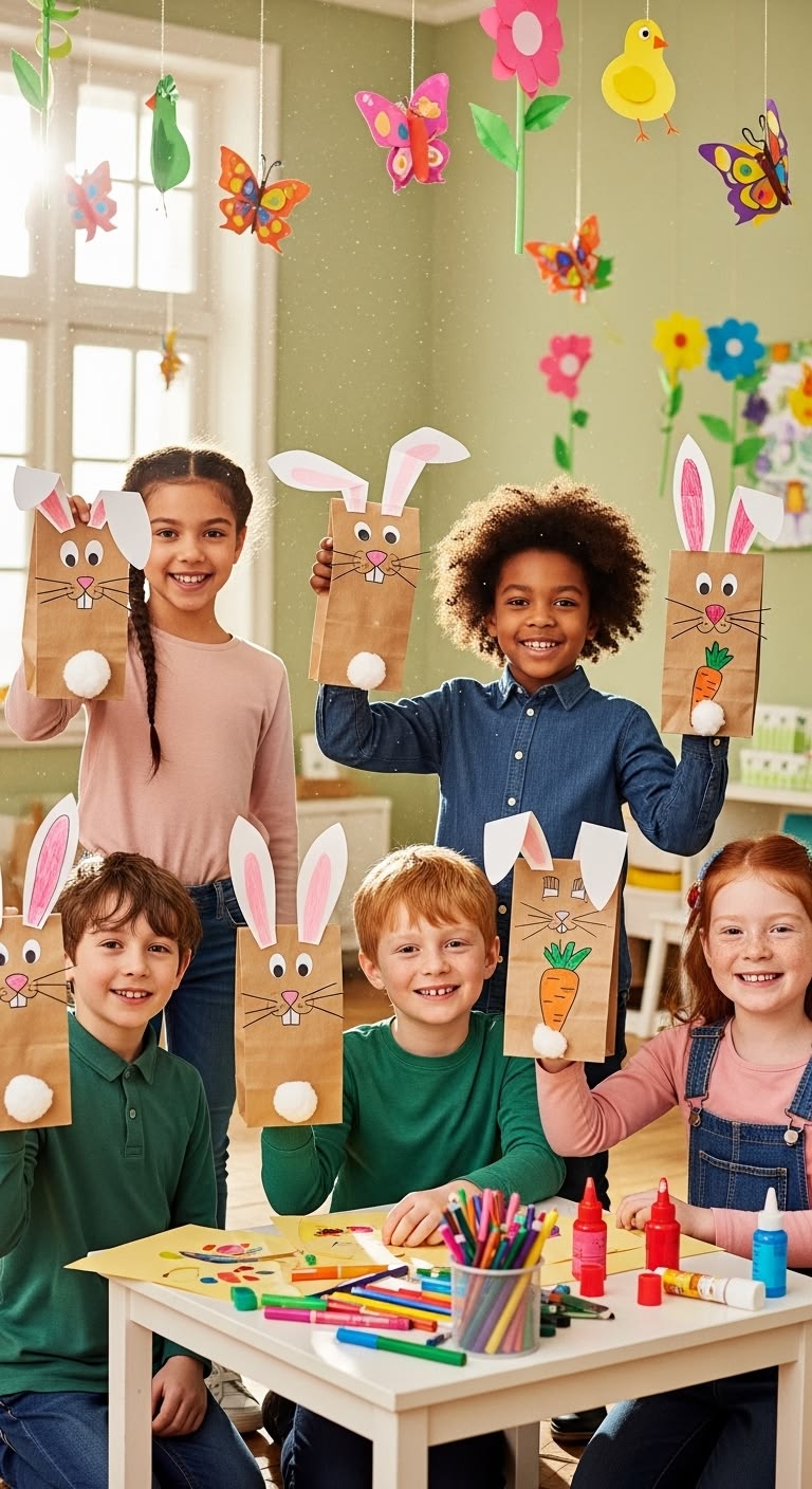 Bunny Paper Bag Puppets