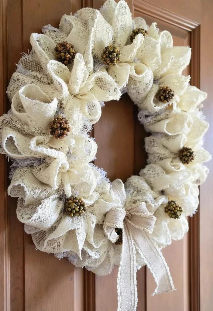 Burlap and Lace Wreath