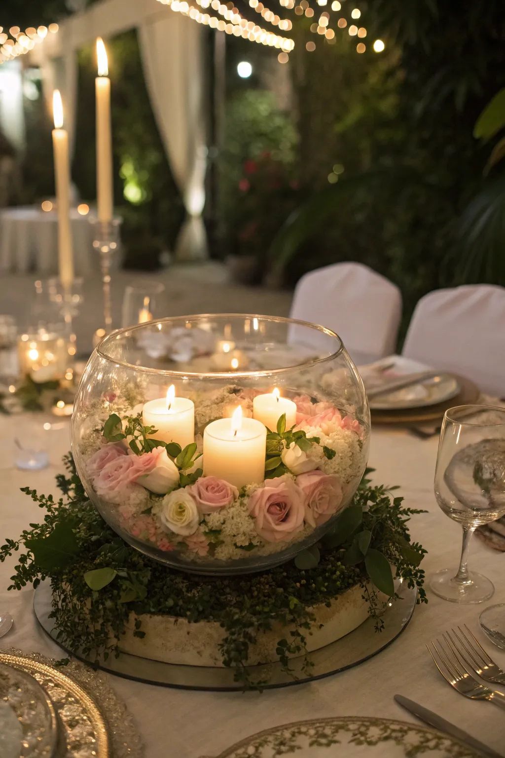 Crystal Bowl Elegance Centerpiece