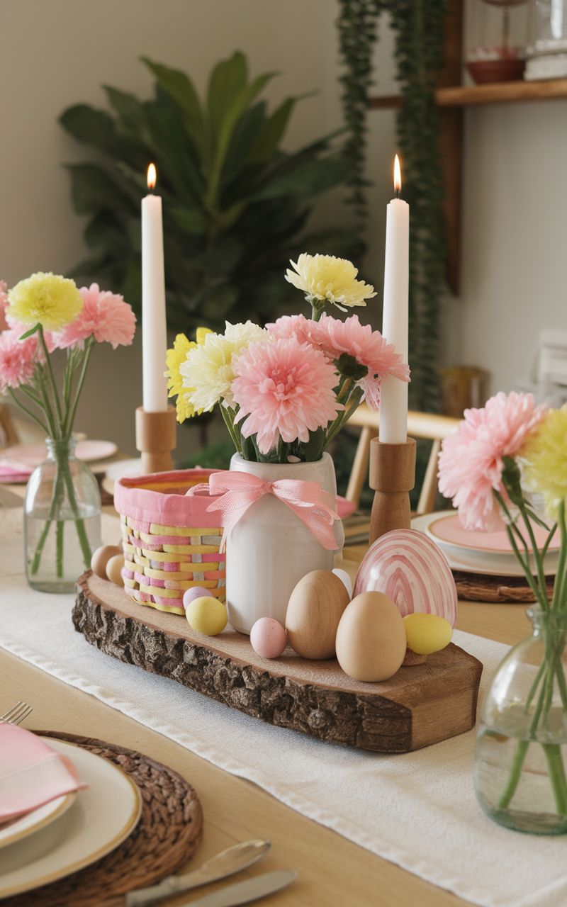 DIY Easter Centerpieces for Side Tables
