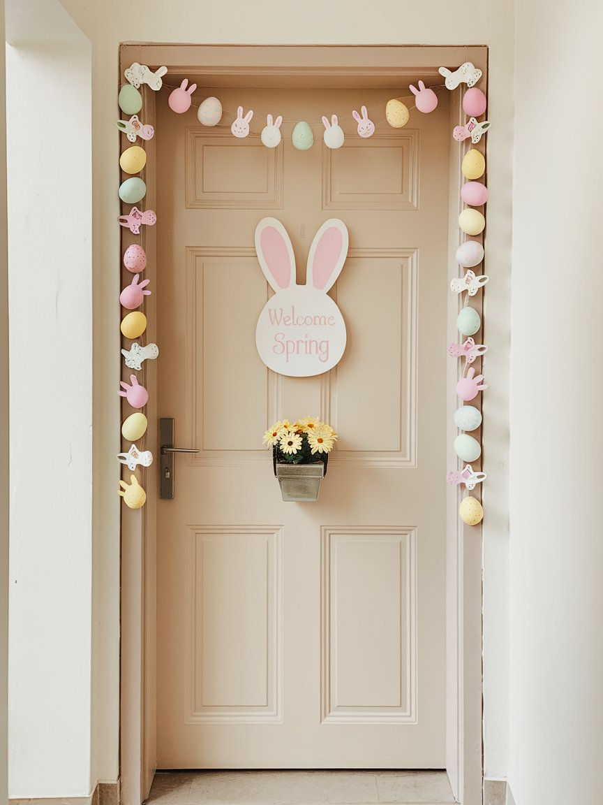DIY Easter Welcome Sign for the Balcony Door