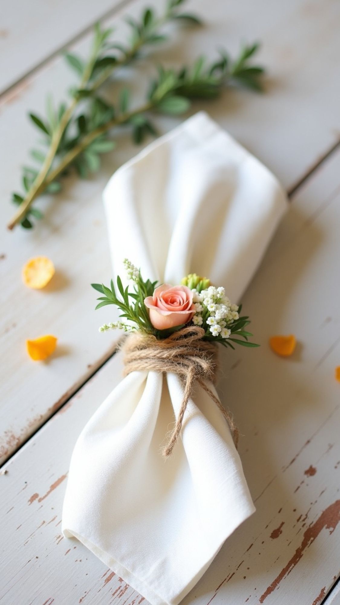 DIY Flower Napkin Rings