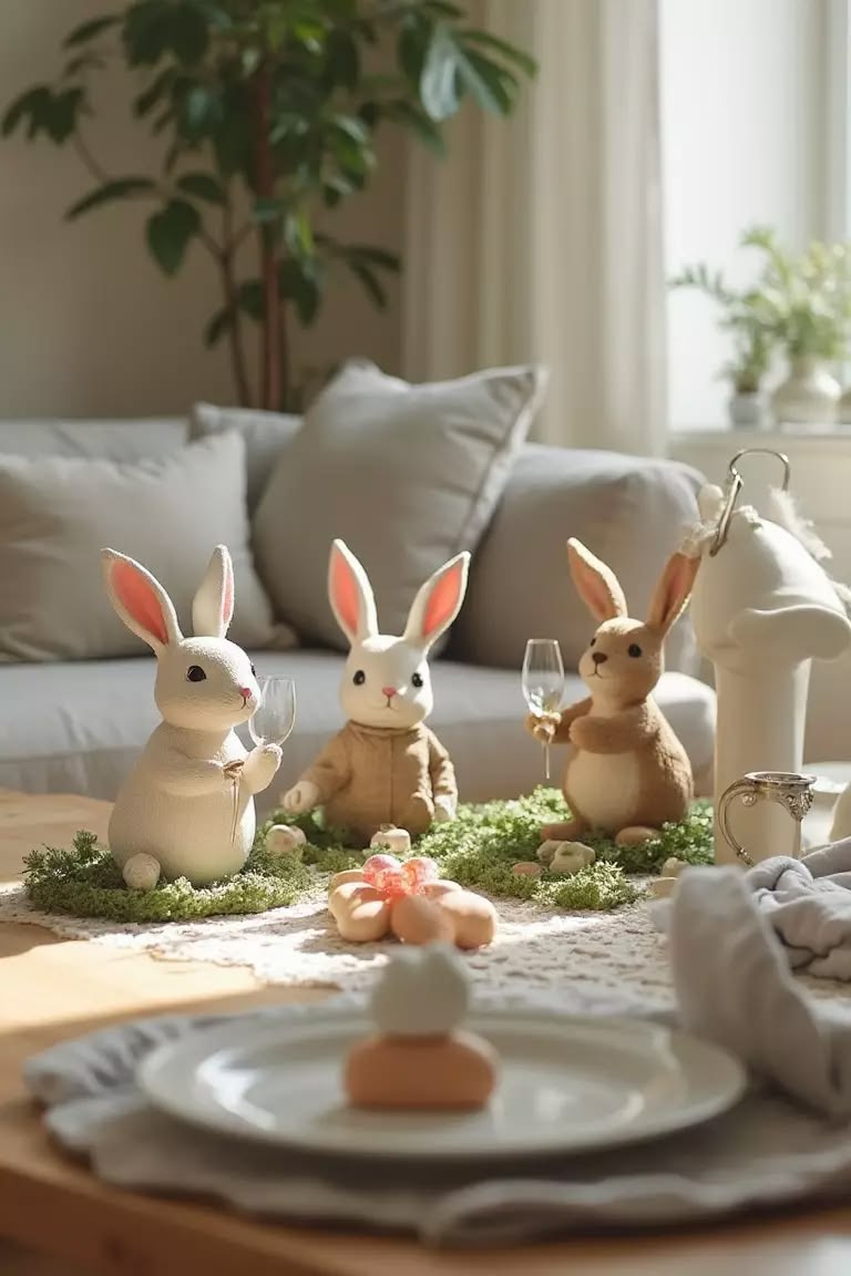 Decorative Bunny Figurines