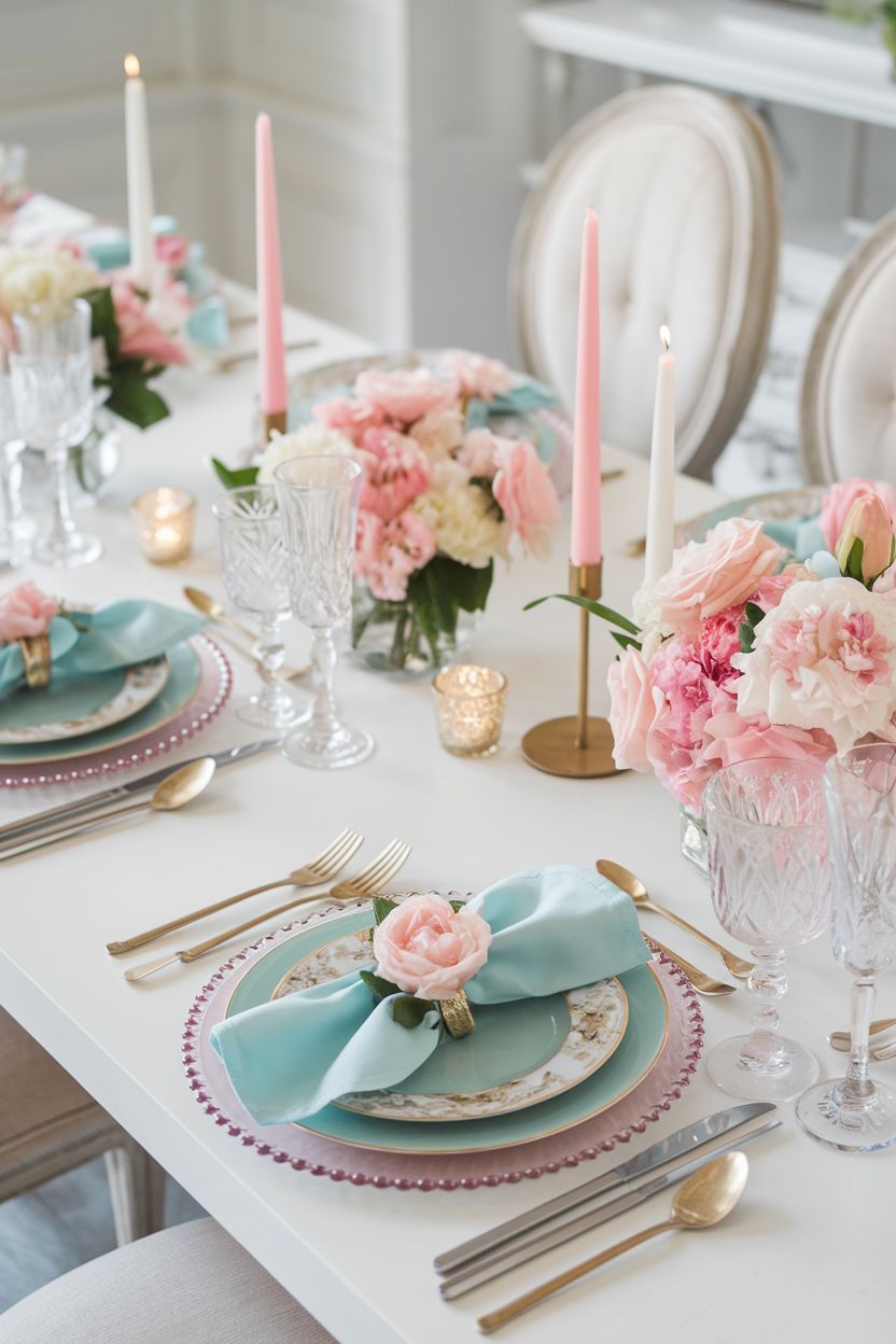 Elegant Napkin and Table Setting