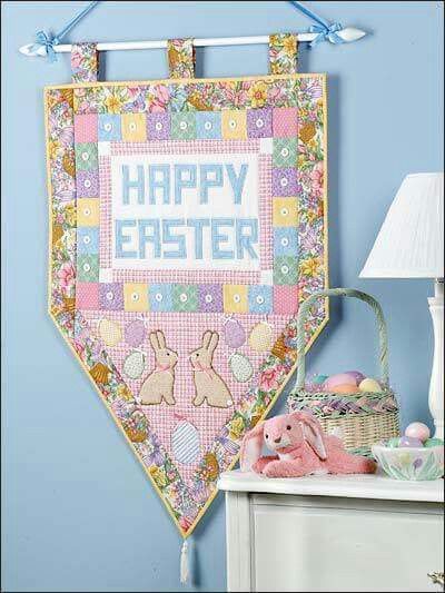 Fabric Bunny Door Banner