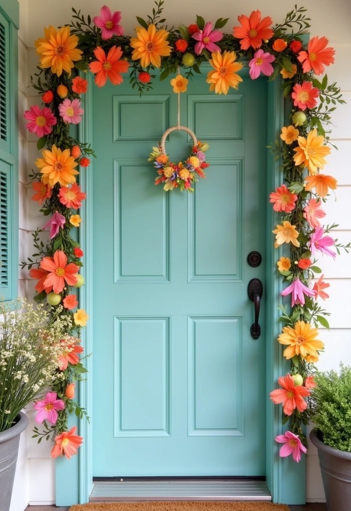 Floral Door Swag