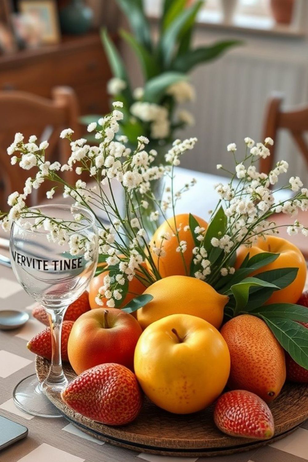 Fruit and Flower Table Decor