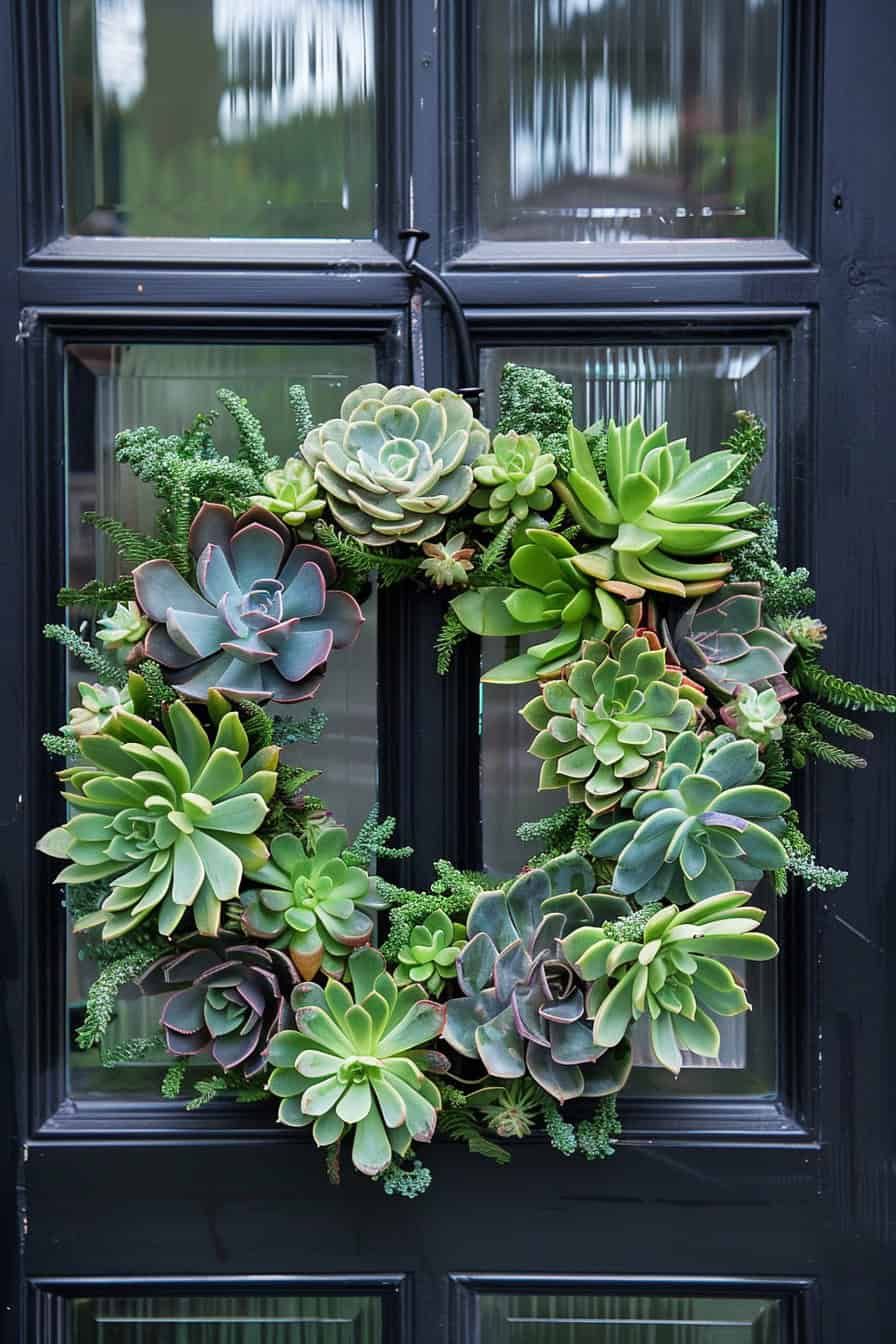 Greenery and Succulent Wreath