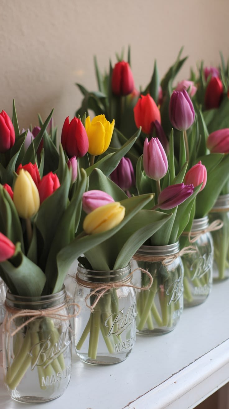 Mason Jar Vase Cluster