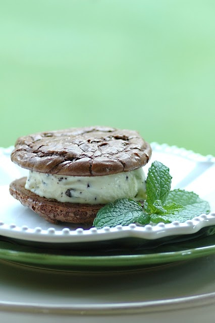 Mint Chocolate Chip Ice Cream Sandwiches
