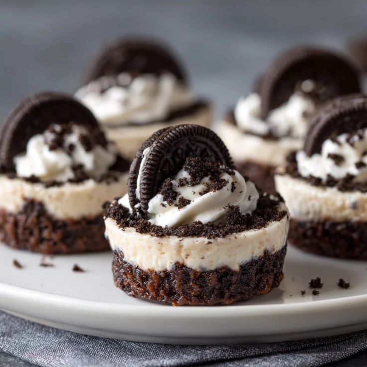 No-Bake Oreo Cheesecake Cups served on a table