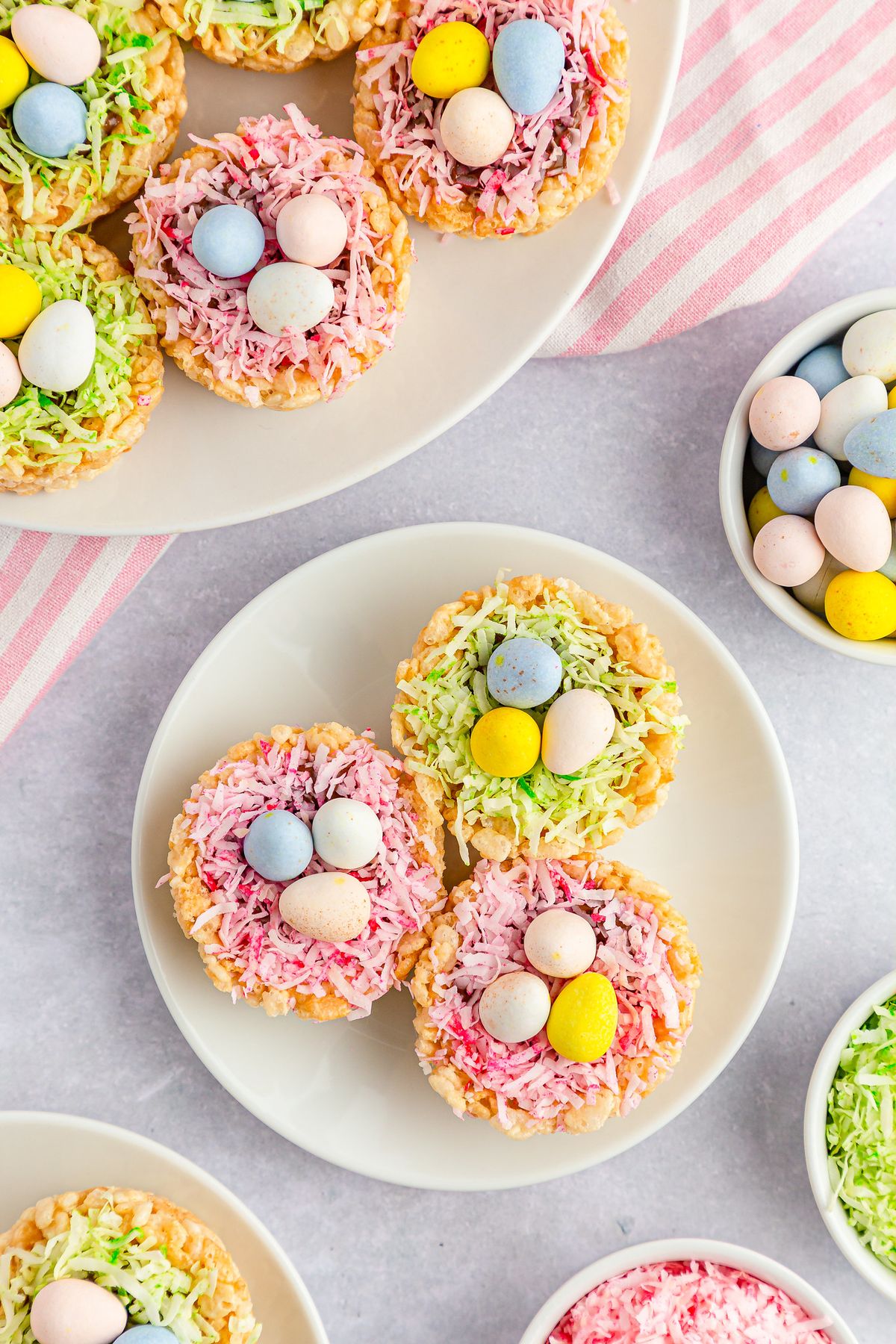 No-Bake Rice Krispie Easter Nests