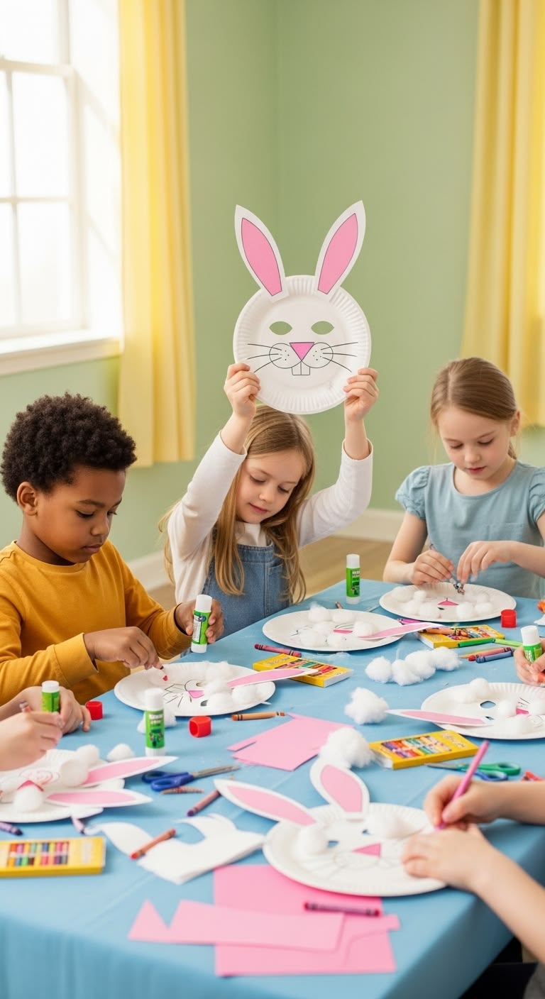 Paper Plate Bunny Masks