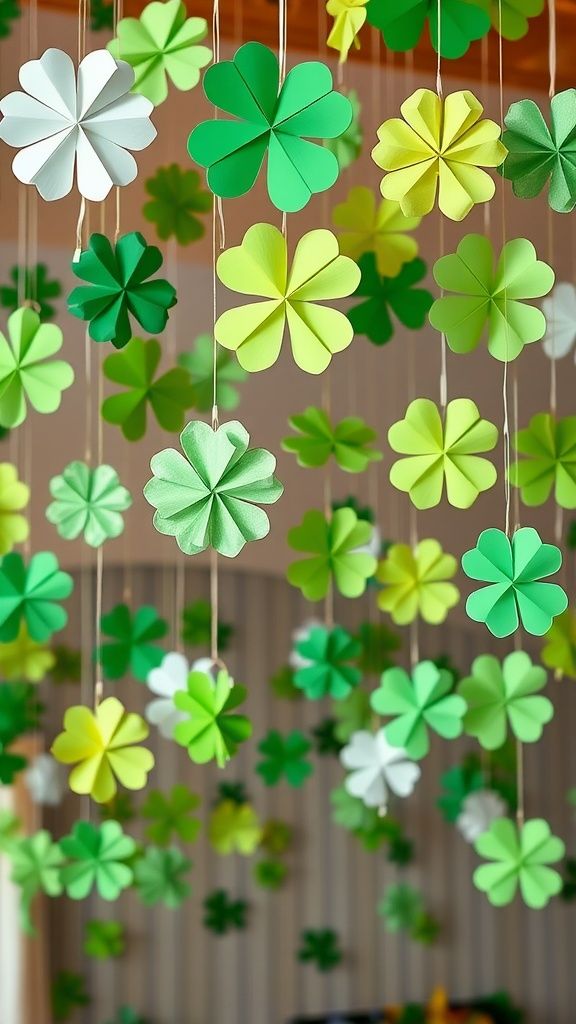 Paper Shamrock Garland