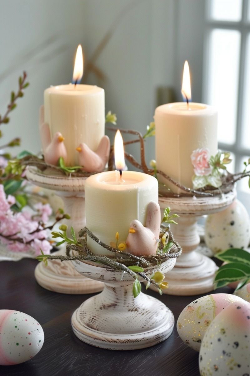 Pastel Candle Arrangement