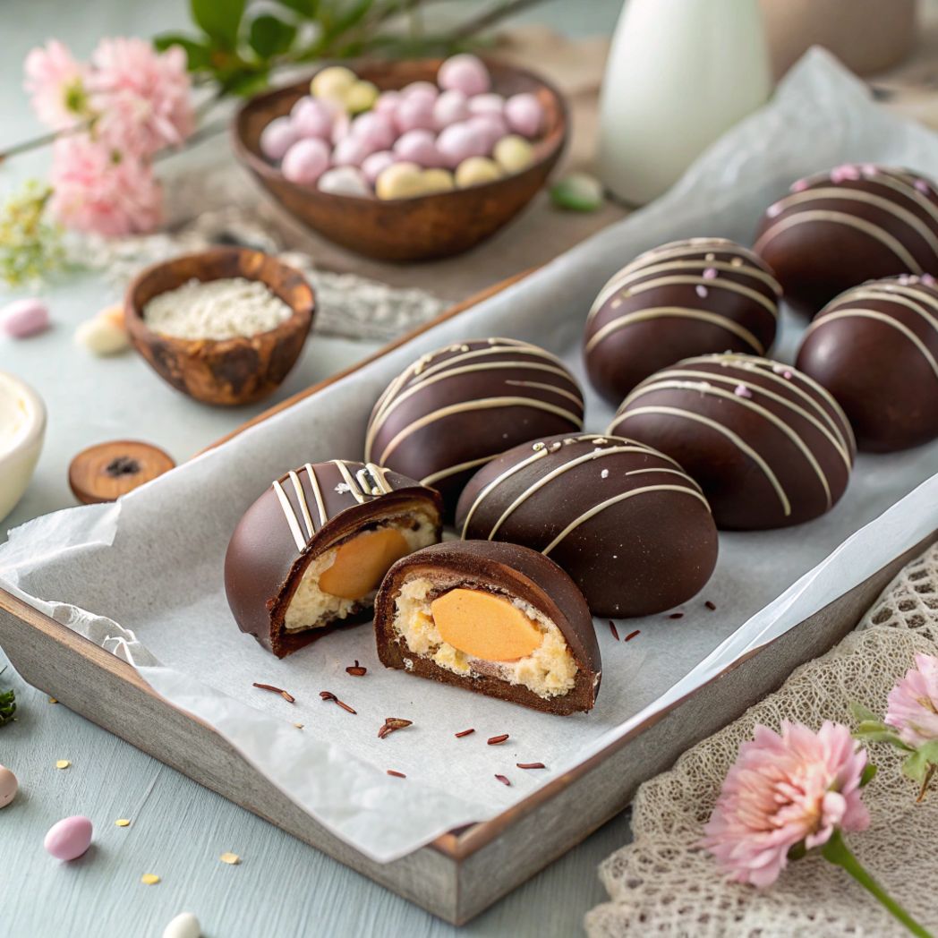 Peanut Butter Chocolate Easter Balls