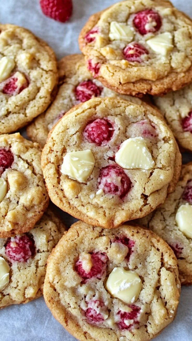 Raspberry White Chocolate Cookies