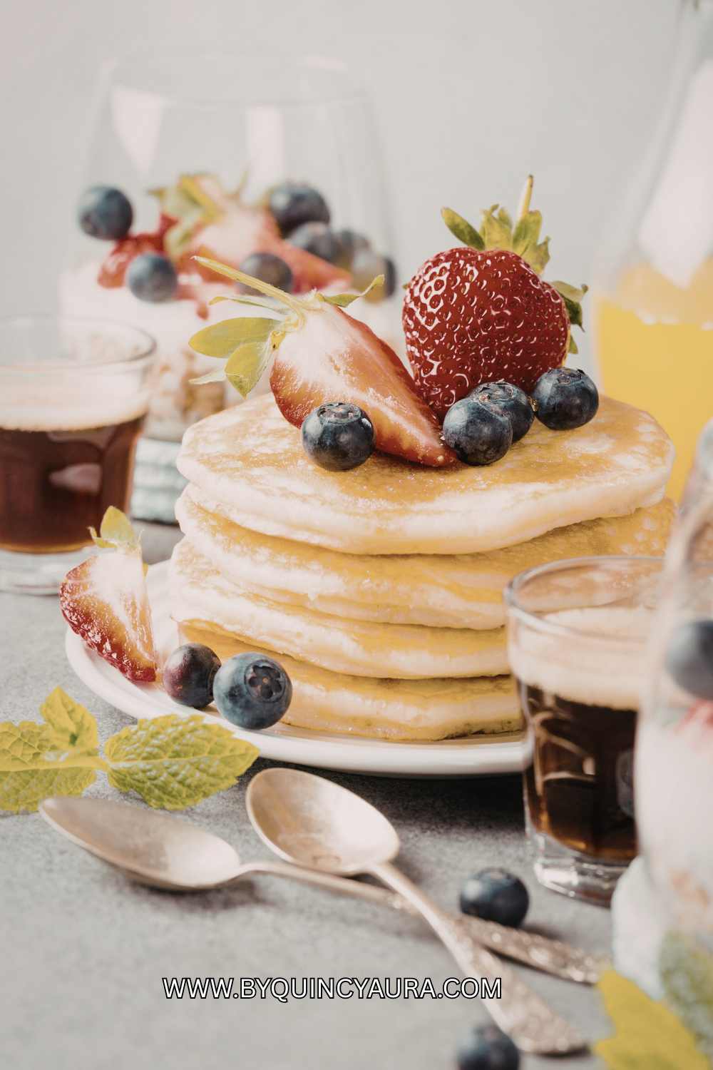 Mini Pancakes with Fresh Fruit