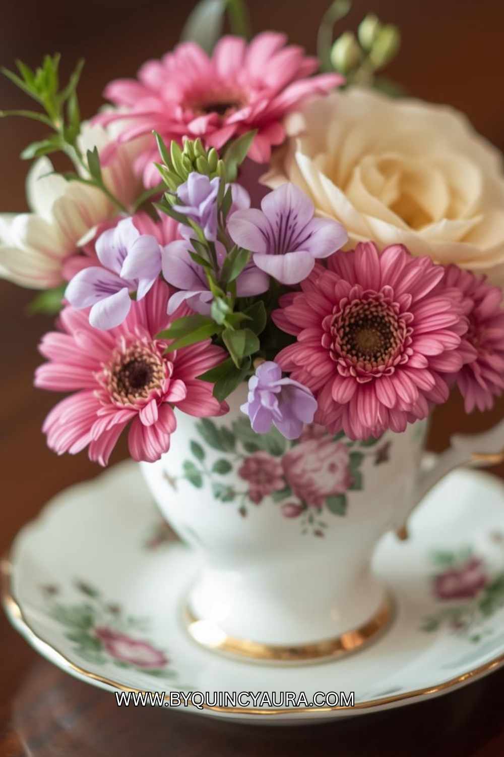 Teacup & Mini Bouquet Centerpiece
