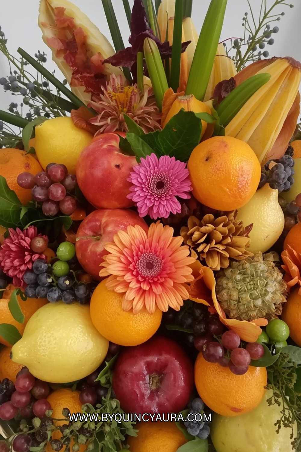 Fruit Bowl Floral Centerpiece