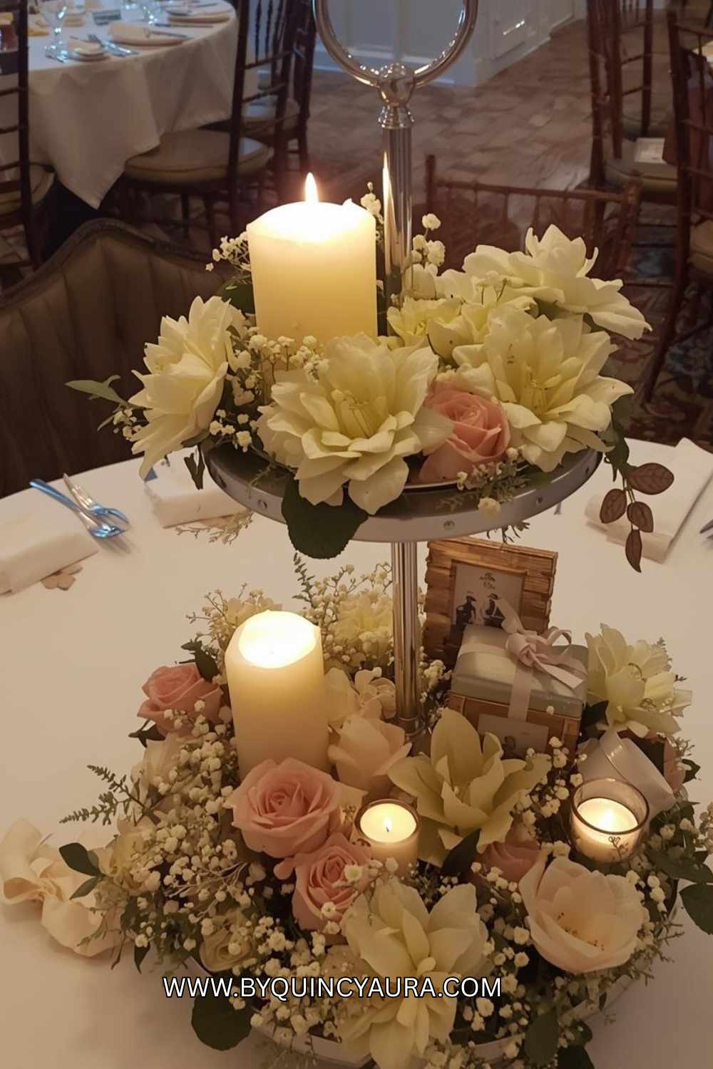 tiered centerpiece