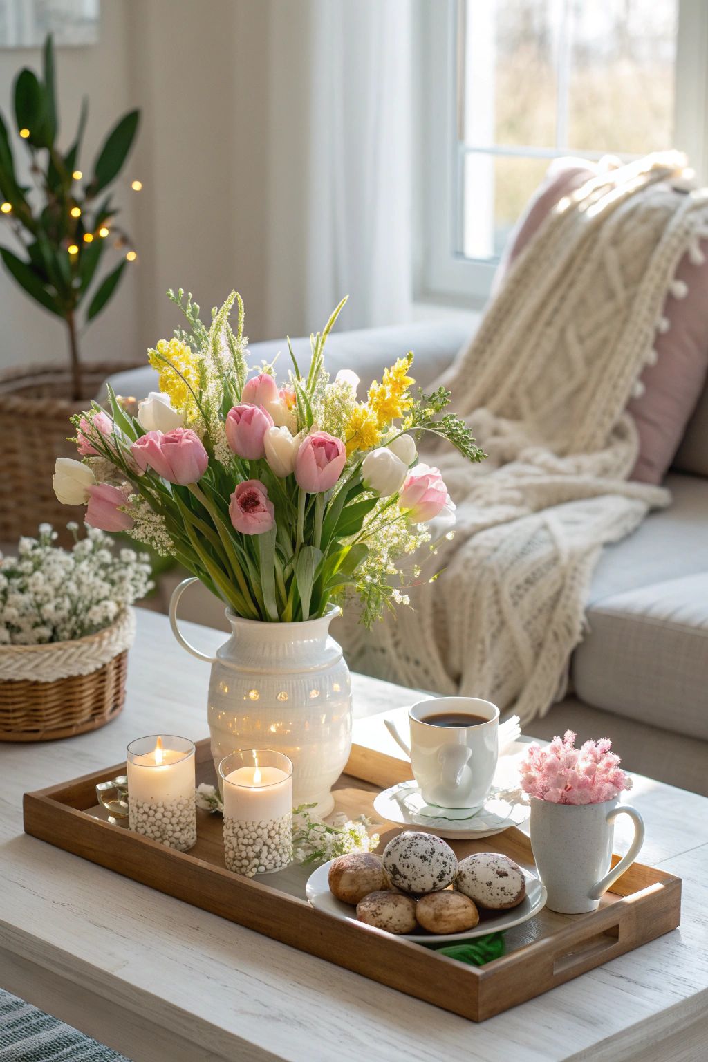 Seasonal Centerpiece on Coffee Table