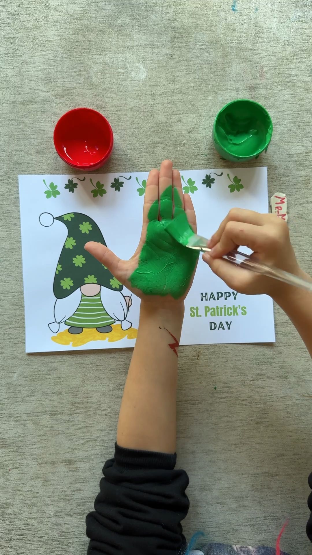 Shamrock Handprint Art