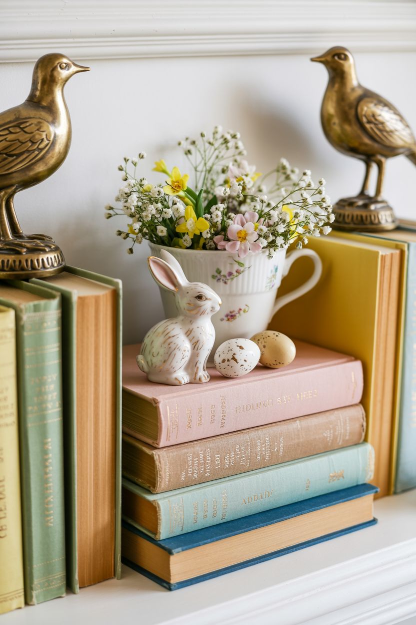 Subtle Decor on Shelves and Mantels