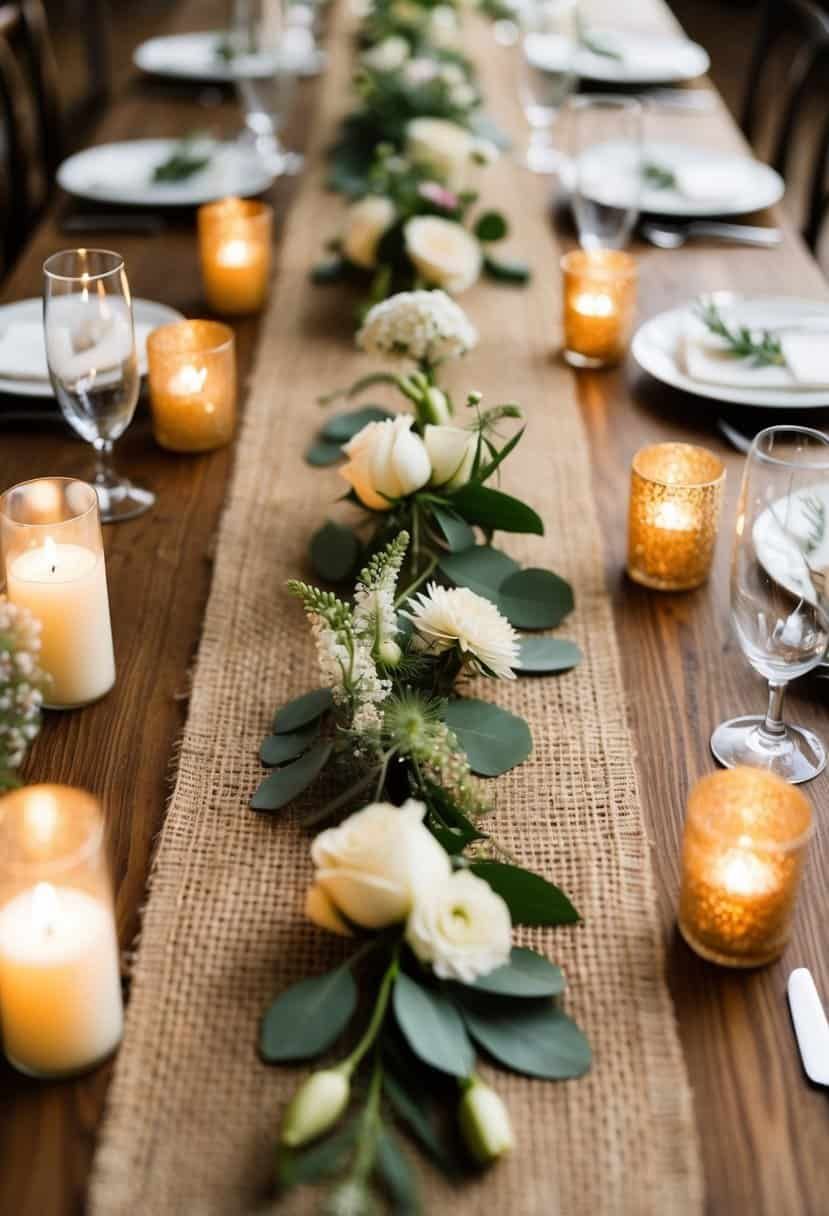 Table Runner with Greenery