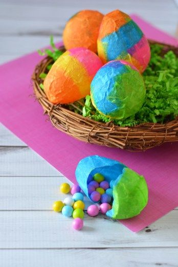 Tissue Paper Easter Eggs