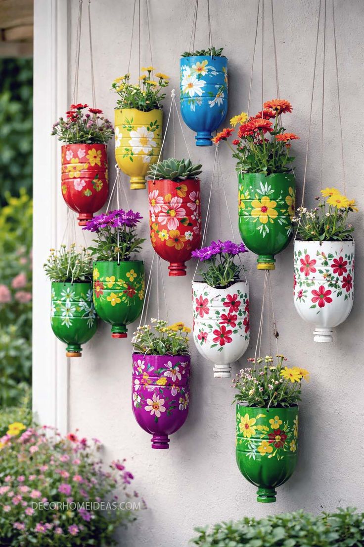 Vertical Flower Wall or Hanging Pots