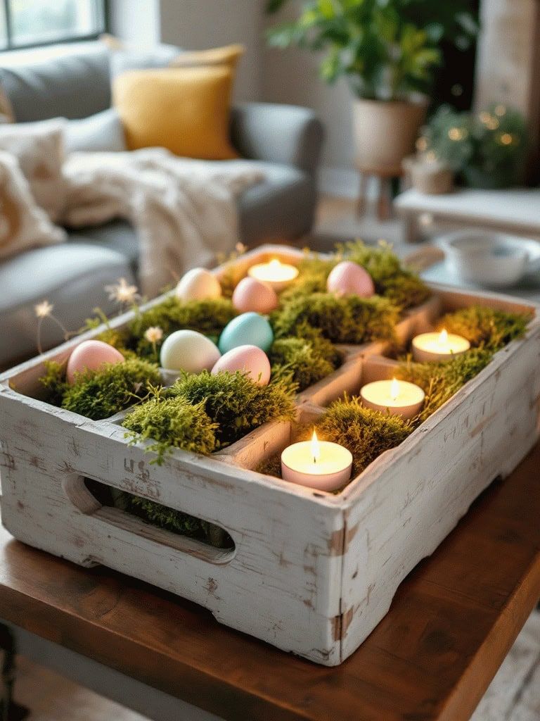 Wooden Crate with Seasonal Decor