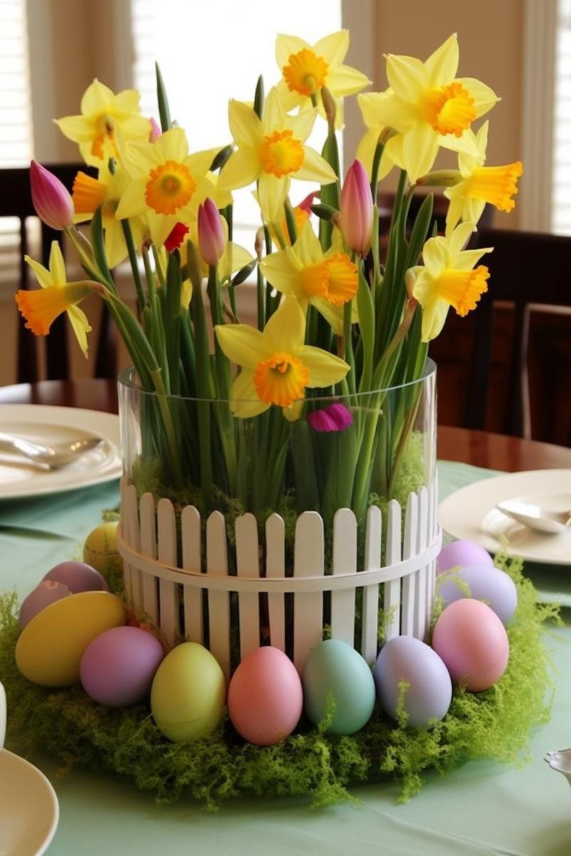 a small floral centerpiece