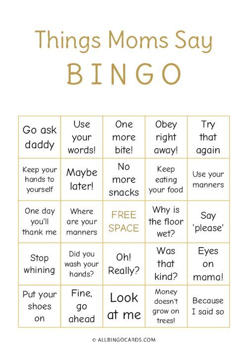 bingo card