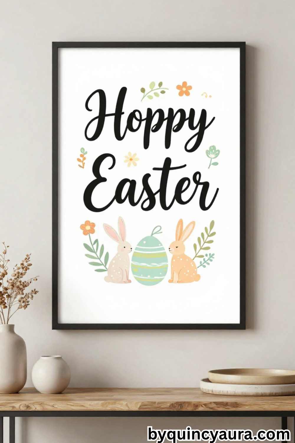 framed spring easter quote