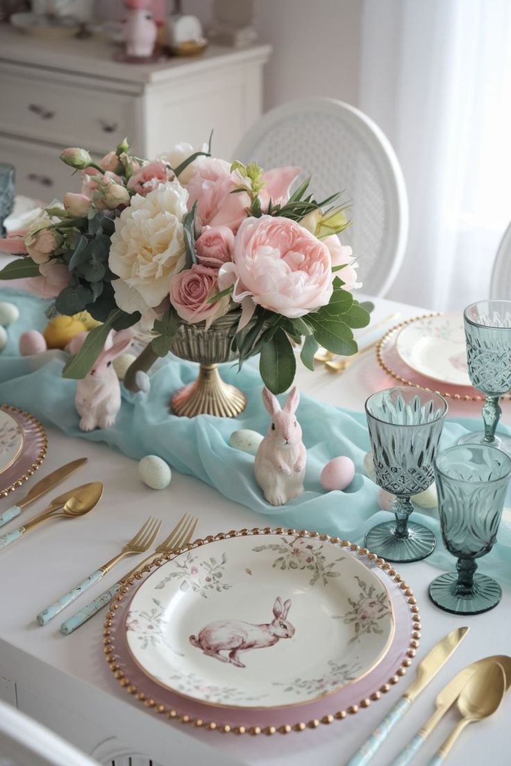 layered easter table