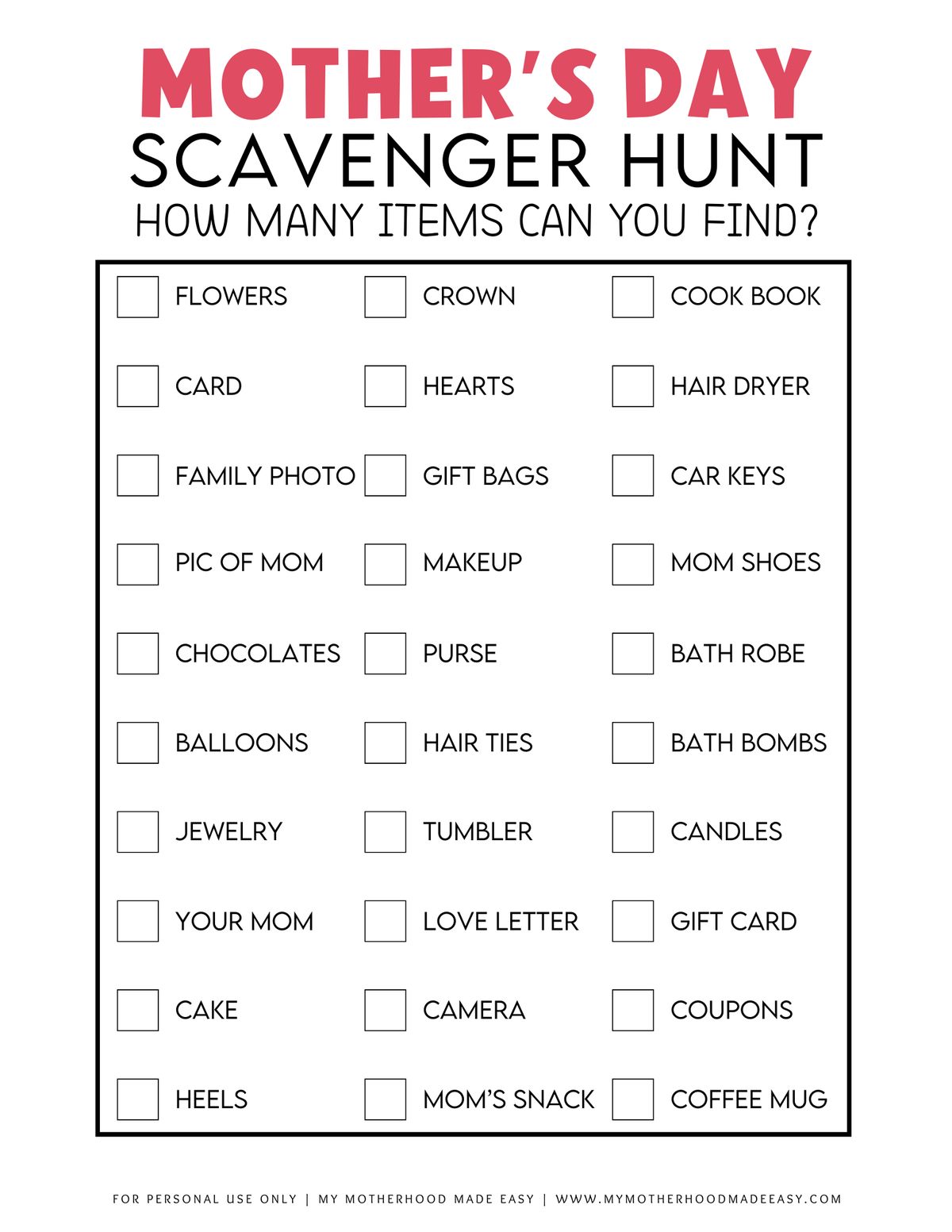 scavenger hunt