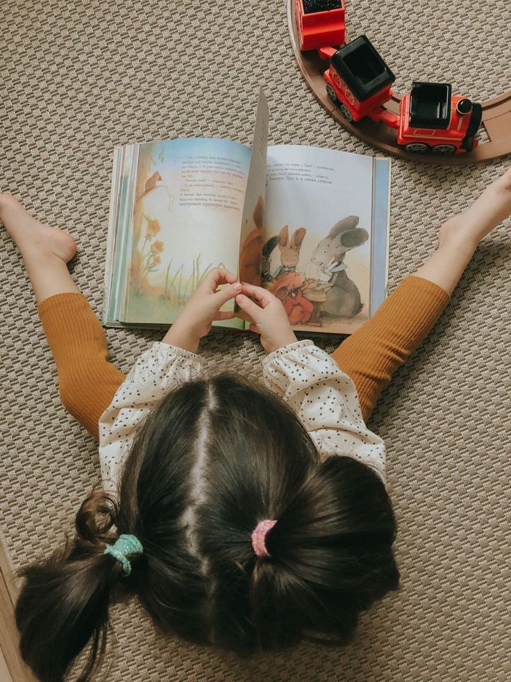 A girl reading a book