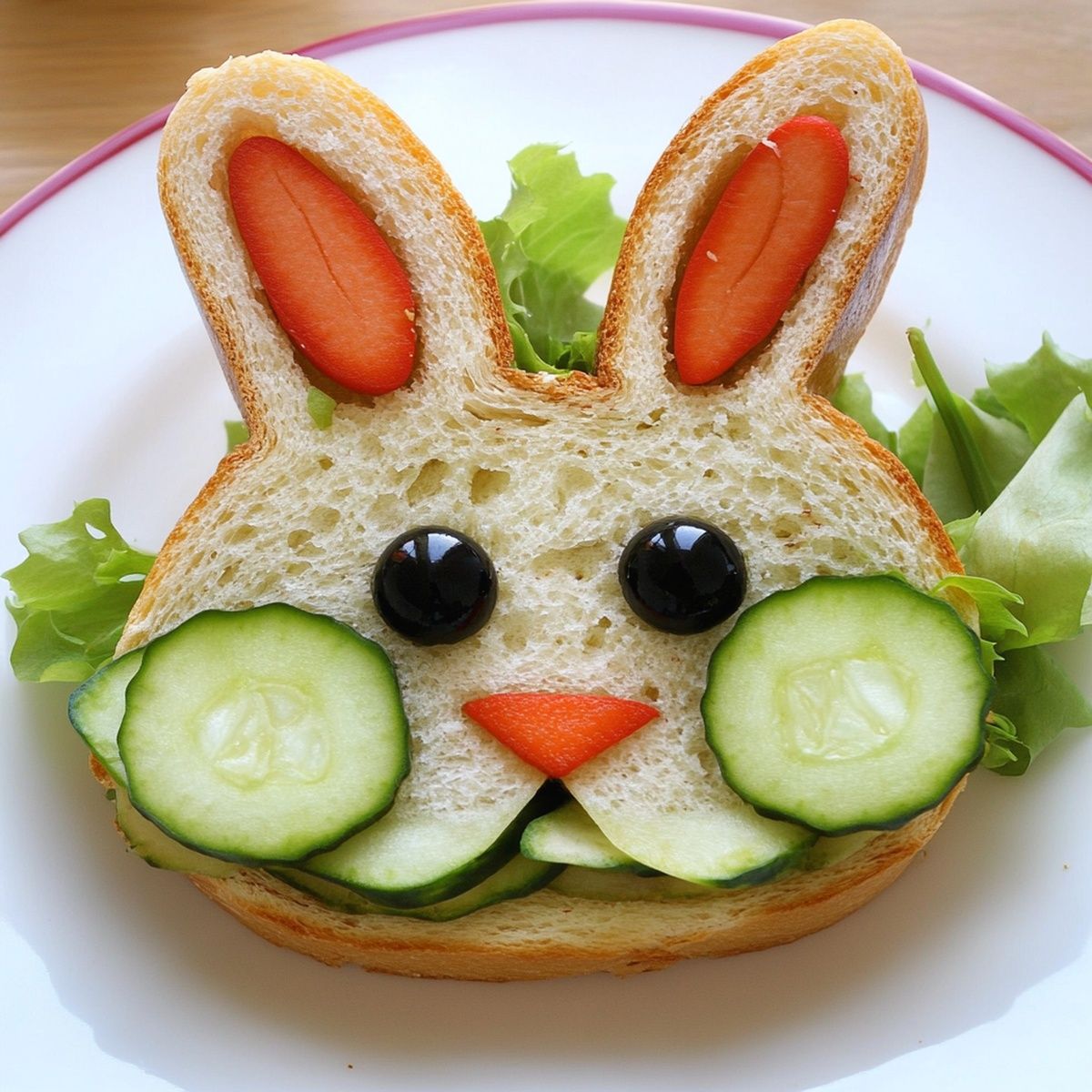 Bunny-Shaped Sandwiches