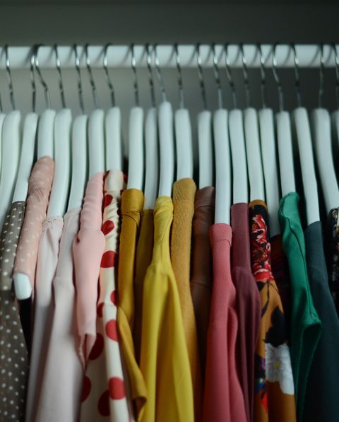Matching Hangers Inside a Wardrobe