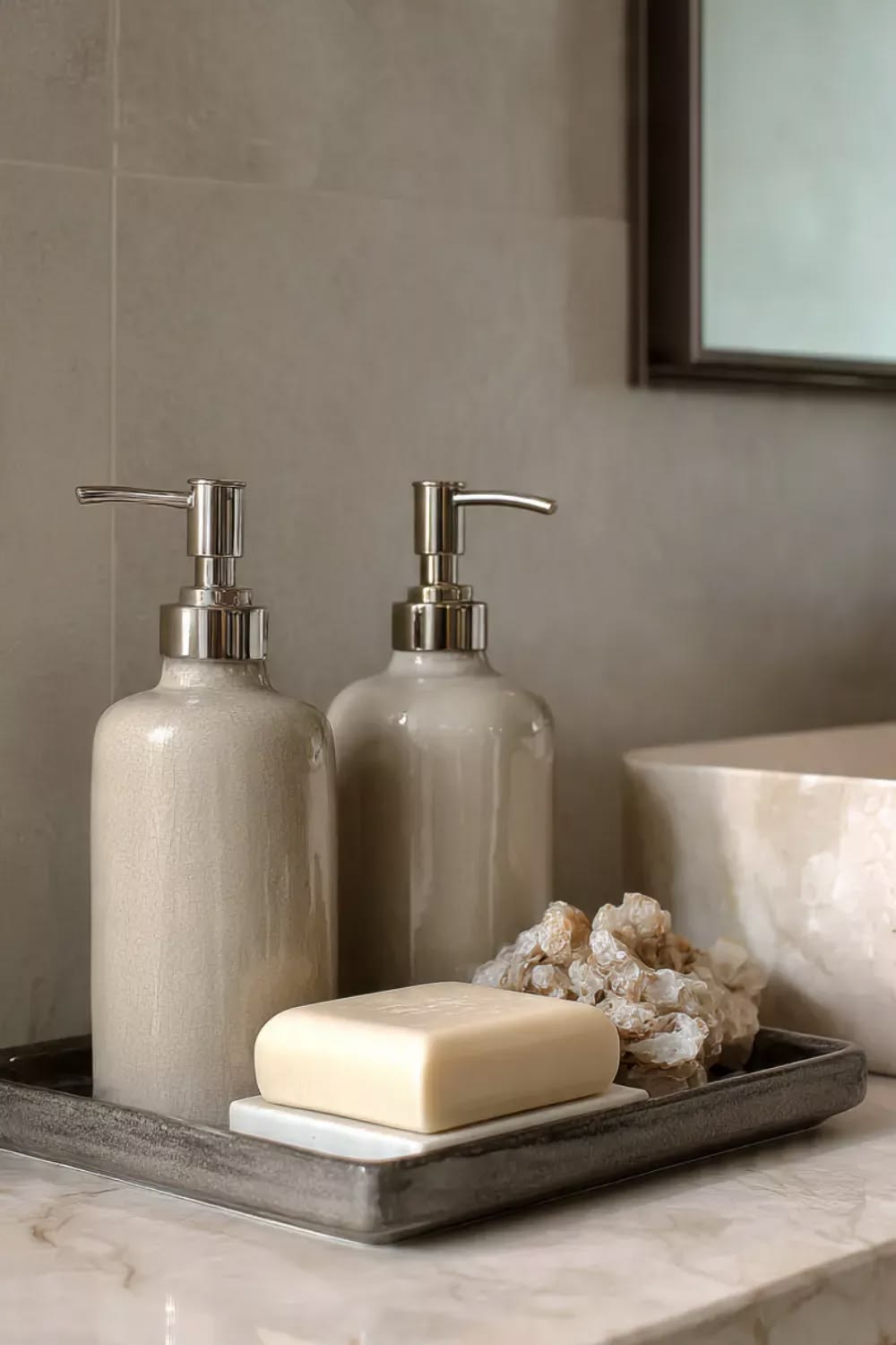 Matching Soap and Lotion Dispensers